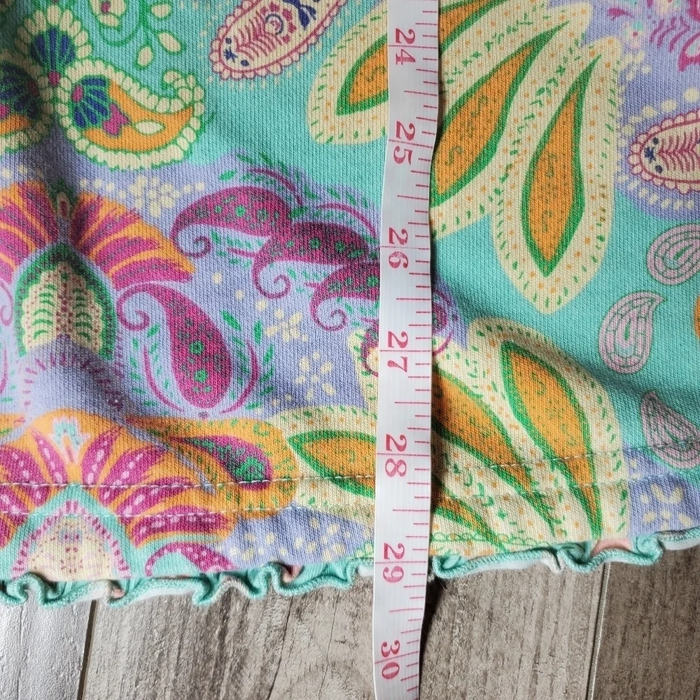 Matilda Jane Treasure Trove Aqua Fuchsia Paisley Floral Swim Cover Up Size 14